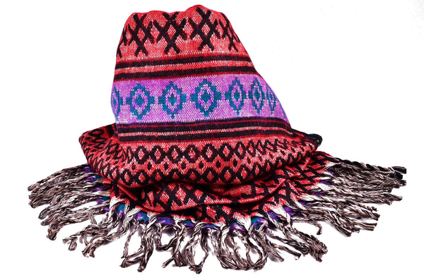 Ethnic Yak Handmade Shawl, Boho Scarf，   織途  ， Om Ethnic Handicraft , macrame