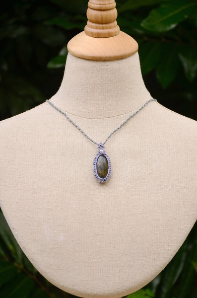 Labradorite Macrame Jewelry，   織途  ， Om Ethnic Handicraft , macrame