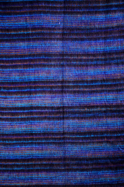 Handmade Blue Stripped Pattern Bohemian Scarf，   織途  ， Om Ethnic Handicraft , macrame