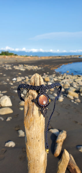 Sunstone Macrame Choker