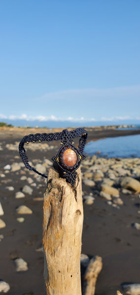 Sunstone Macrame Choker