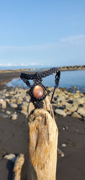 Sunstone Macrame Choker