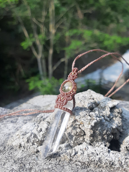 Himalaya Quartz & Citrine Macrame Jewelry