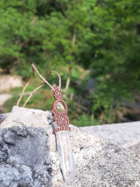 Himalaya Quartz & Citrine Macrame Jewelry