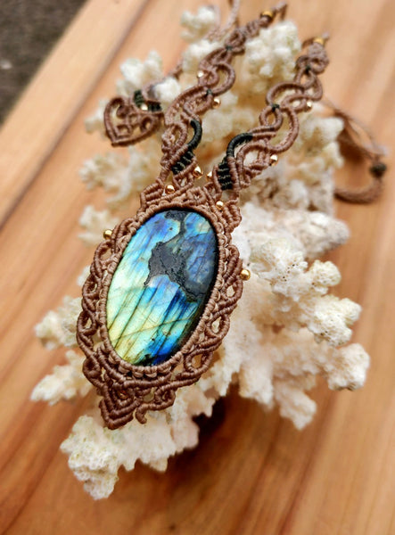 Labradorite Macrame Jewelry, 11C04