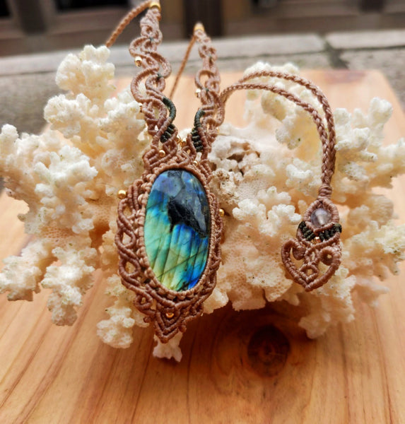 Labradorite Macrame Jewelry, 11C04