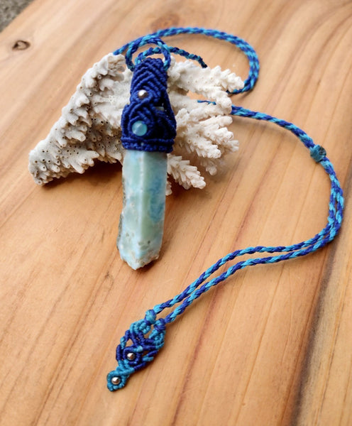 Larimar Macrame Jewelry 11W07