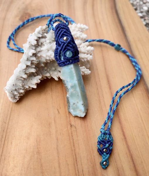 Larimar Macrame Jewelry 11W07