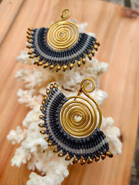 Macrame Boho Style Earrings 11L-10