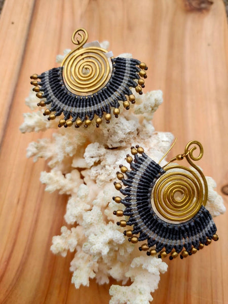 Macrame Boho Style Earrings 11L-10