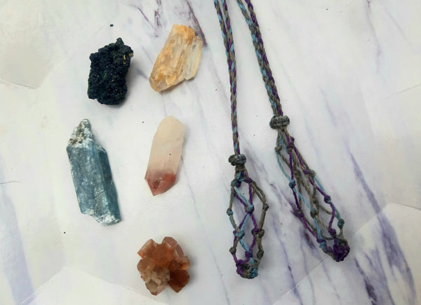 Kyanite Macrame Jewelry