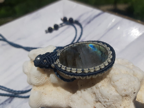 Labradorite Macrame Jewelry