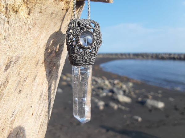 Clear Quartz Macrame Jewelry