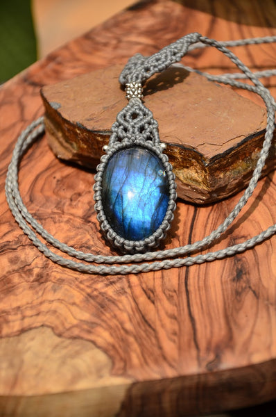 Labradorite Macrame Jewelry