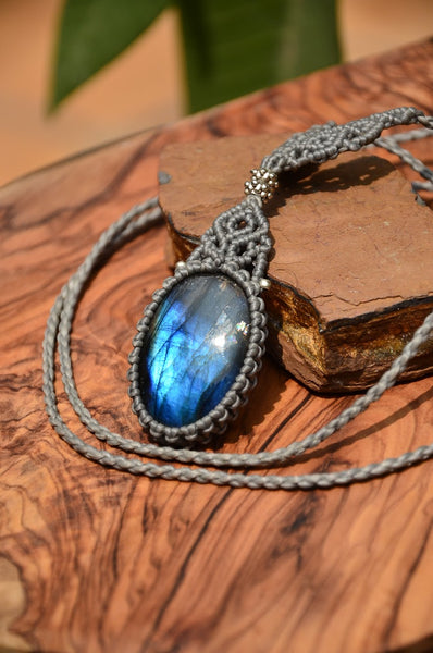 Labradorite Macrame Jewelry