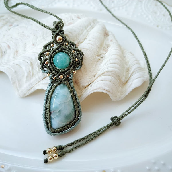 Larimar Macrame Jewelry 11C 27