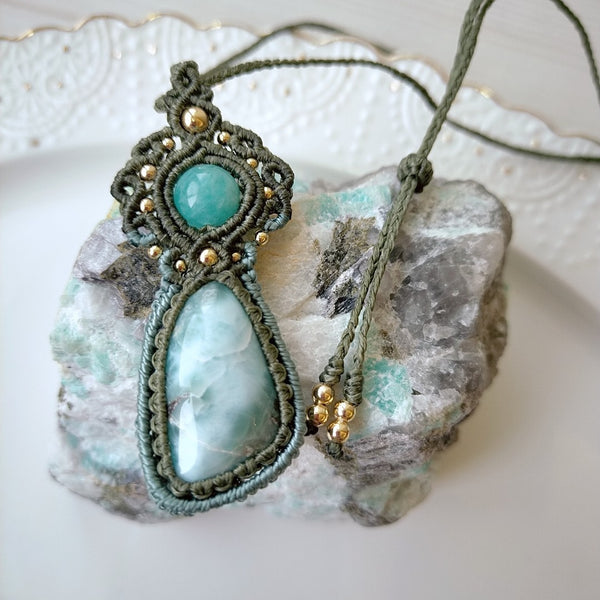 Larimar Macrame Jewelry 11C 27