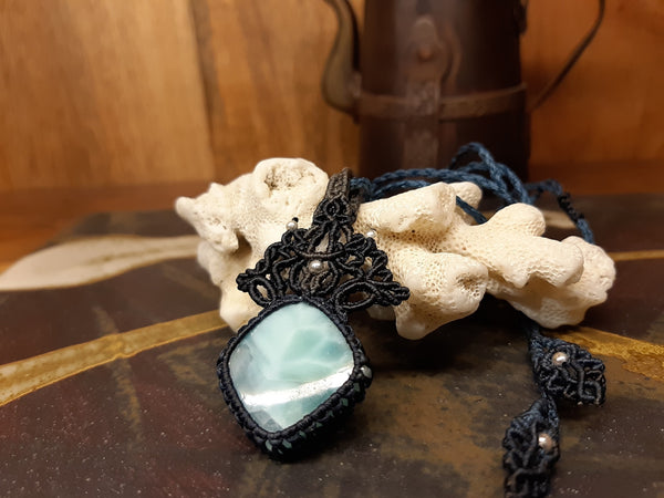 Larimar Macrame Jewelry