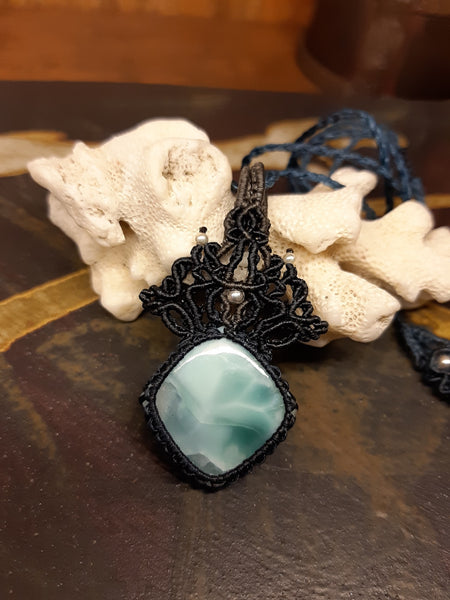 Larimar Macrame Jewelry