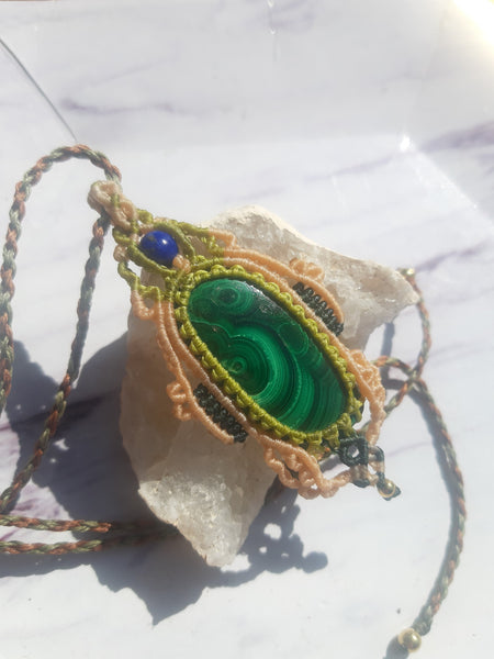 Malachite Macrame Jewelry