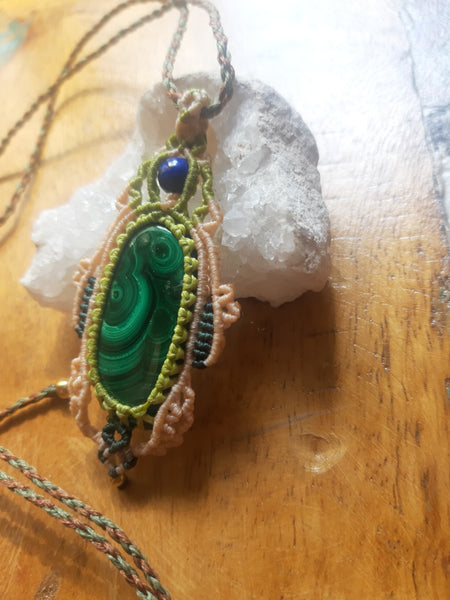 Malachite Macrame Jewelry