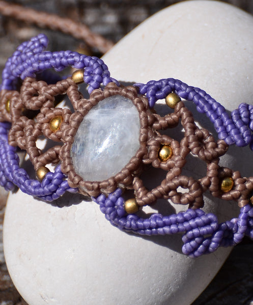 Macrame Moonstone Bracelet