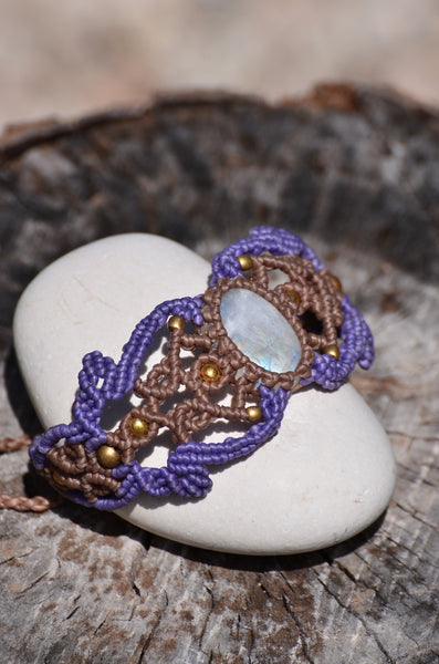 Macrame Moonstone Bracelet