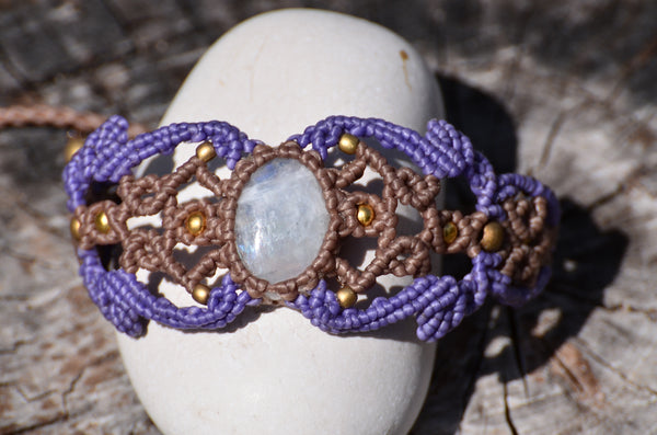 Macrame Moonstone Bracelet