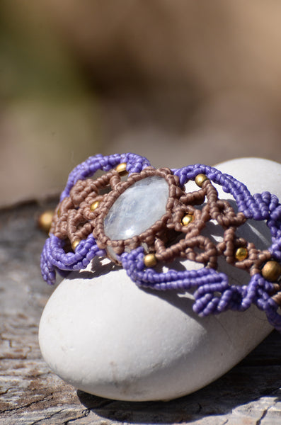 Macrame Moonstone Bracelet