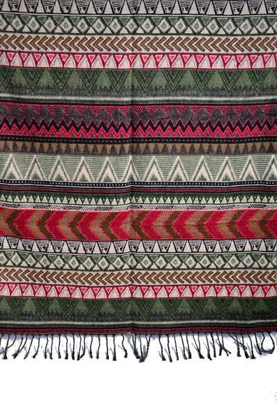 Tribal Yak Wool Bohemian Scarf /Shawl，   織途  ， Om Ethnic Handicraft , macrame