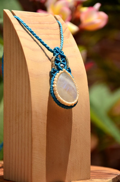 Moonstone Macrame Jewellery, necklace