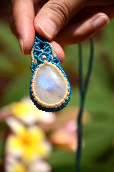 Moonstone Macrame Jewellery, necklace