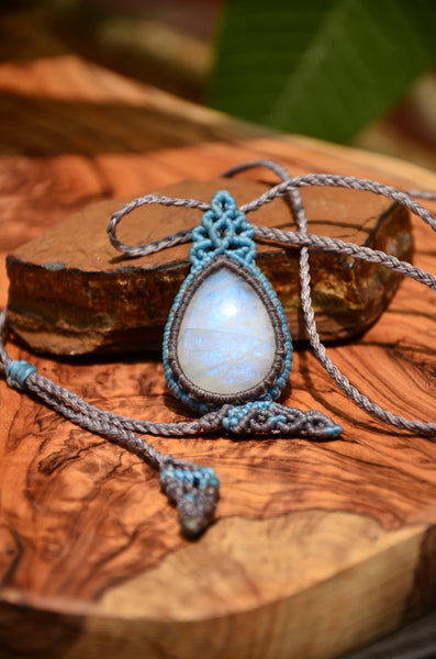 Moonstone Macrame Jewellery, necklace