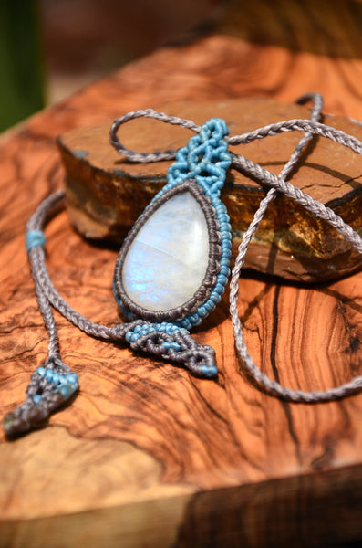 Moonstone Macrame Jewellery, necklace