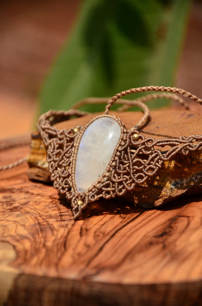 Moonstone Macrame Jewellery, necklace