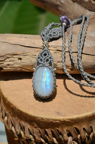 Moonstone Macrame Jewellery, necklace