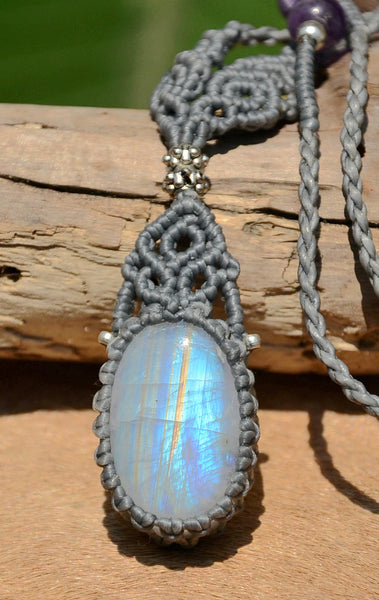 Moonstone Macrame Jewellery, necklace