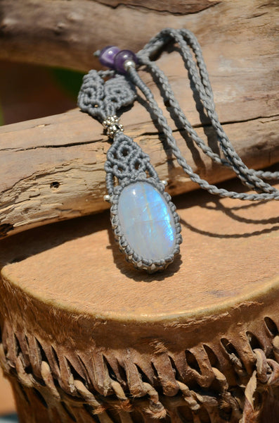 Moonstone Macrame Jewellery, necklace