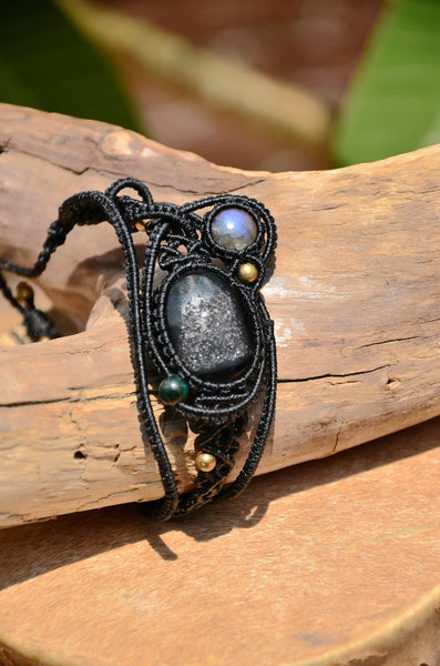 Morocco Druzy Quartz Macrame bracelet