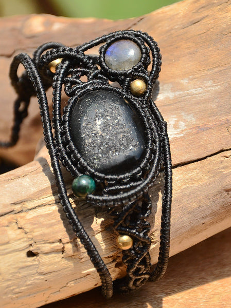 Morocco Druzy Quartz Macrame bracelet