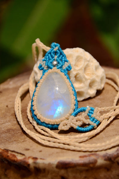 Moonstone Macrame Jewellery, necklace