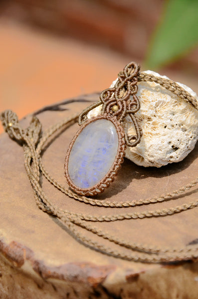 Moonstone Macrame Jewellery, necklace