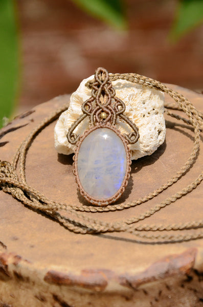 Moonstone Macrame Jewellery, necklace