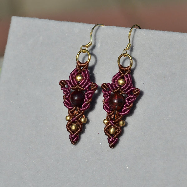 Red Tiger Eye Earring