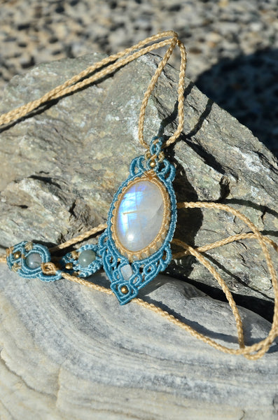 Moon stone necklace