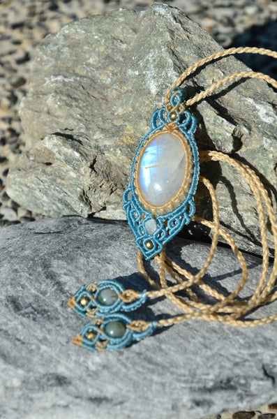 Moon stone necklace