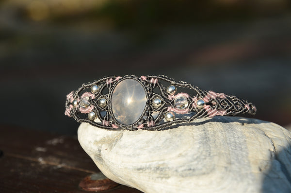 Rose Quartz Macrame Bracelet