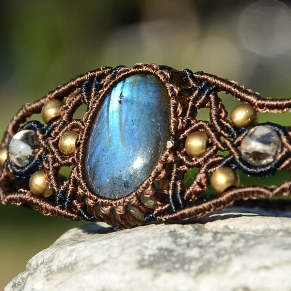 labradorite bracelet, Macrame Jewelry,