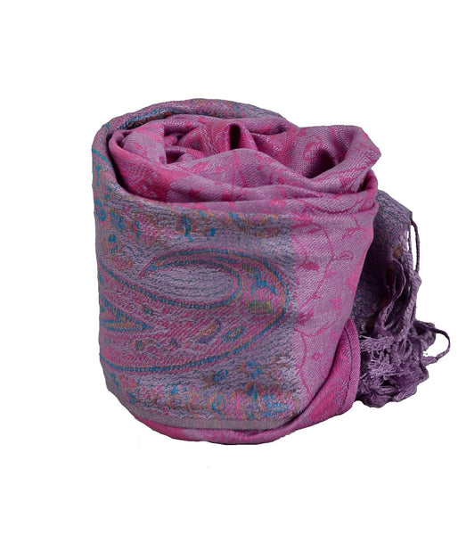 Handmade Paisley, Pashmina scarf, Pink Shawl Women, Nepal Scarf，   織途  ， Om Ethnic Handicraft , macrame