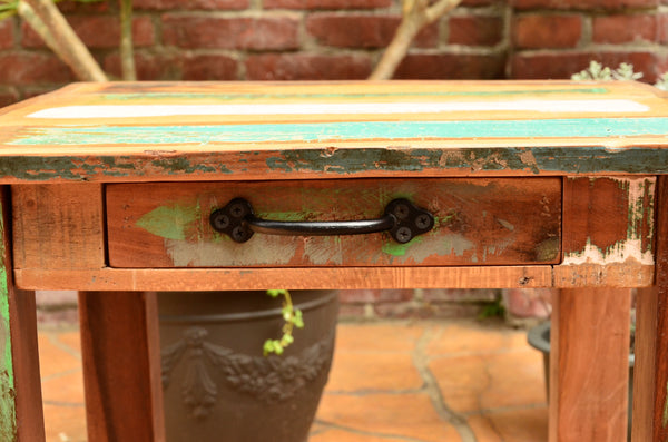 Reclaimed Wood Small Square coffee table with drawer, Furniture